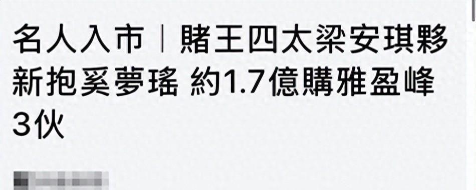 xingkong.com-梁安琪带奚梦瑶扫货豪宅，同层豪掷1.68亿，拿下三套李泽楷新楼盘